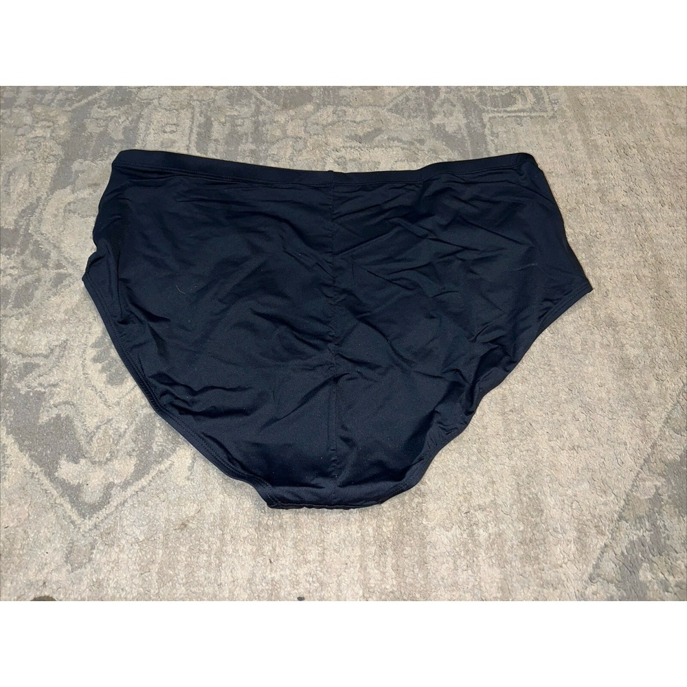 New La Blanca Womens Sz 22W Plus Black Swimwear High Waist Bottoms Tummy Control - Picture 3 of 7